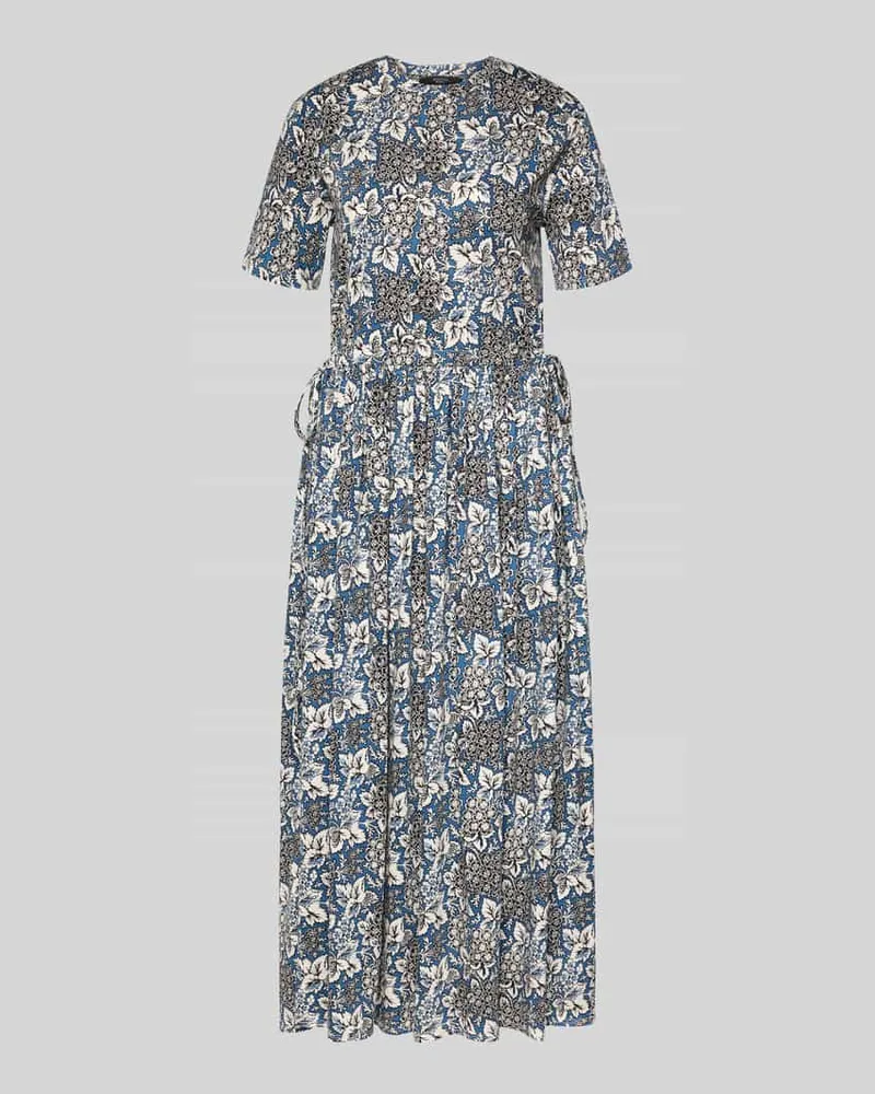 Max Mara Tailliertes Freizeitkleid aus reiner Baumwolle Modell 'FASCINO Hellblau