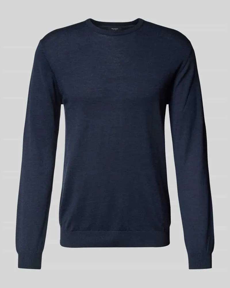 Matinique Strickpullover aus Lanawolle Modell 'Margrate Merino Marine