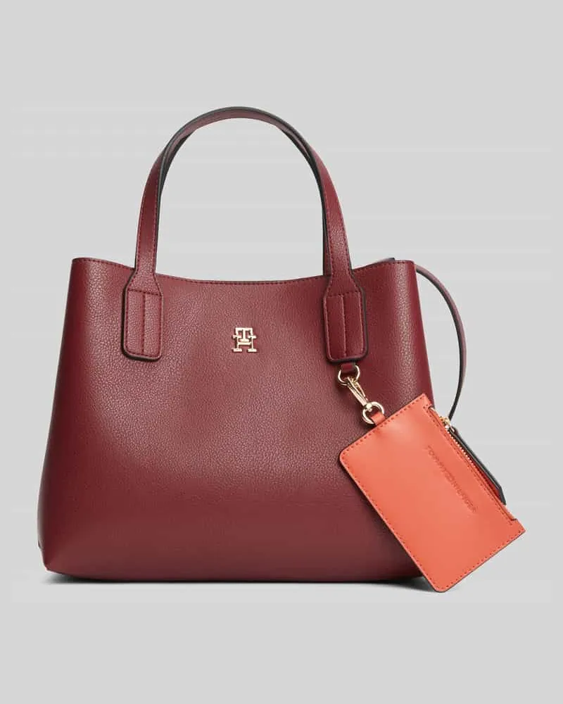 Tommy Hilfiger Henkeltasche mit Anhänger für Kleinigkeiten Bordeaux