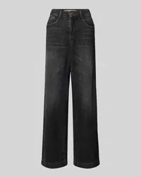 MAC Jeans Wide Leg Jeans im 5-Pocket-Design Modell 'Palazzo Anthrazit