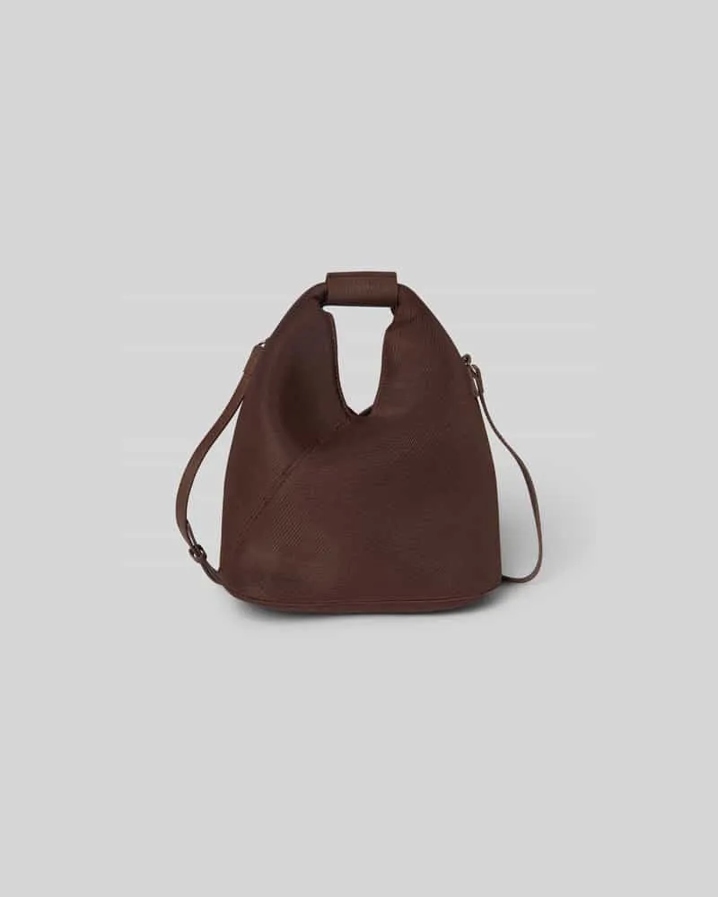 Maison Margiela Crossbody Bag in Leder-Optik Mittelbraun