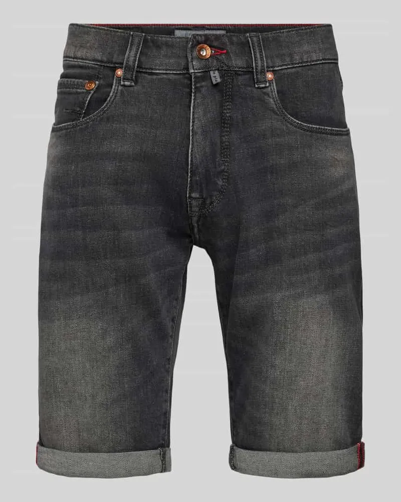 Pierre Cardin Jeansshorts mit 5-Pocket-Design Modell 'Lyon Anthrazit