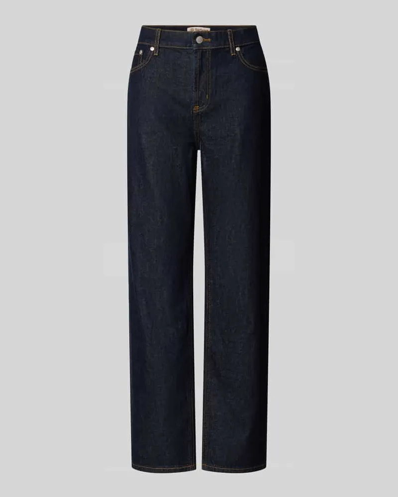 Barbour Straight Fit Jeans mit dunkler Rinse-Waschung Marine