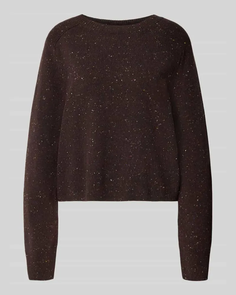 Lanius Wollpullover aus Schurwoll-Mix Bordeaux