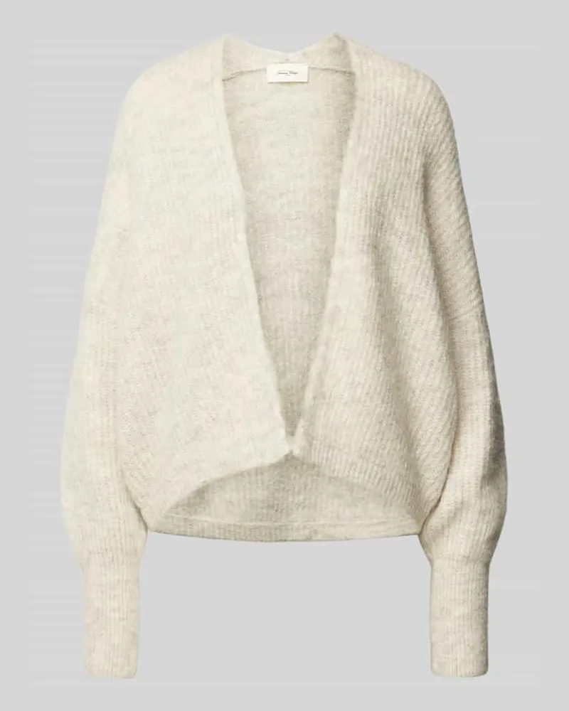 American Vintage Grobstrick-Cardigan mit Leinen-Anteil Modell 'EAST Hellgrau