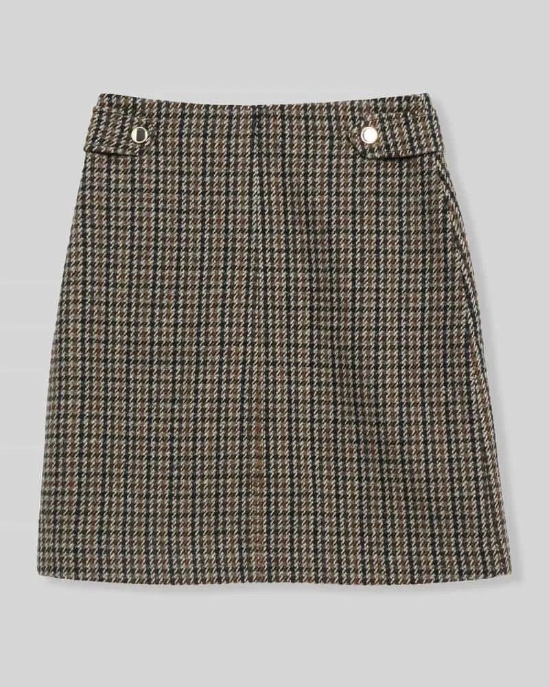 S.Oliver Mini-Rock aus Woll-Mix mit Knopfdetail Anthrazit