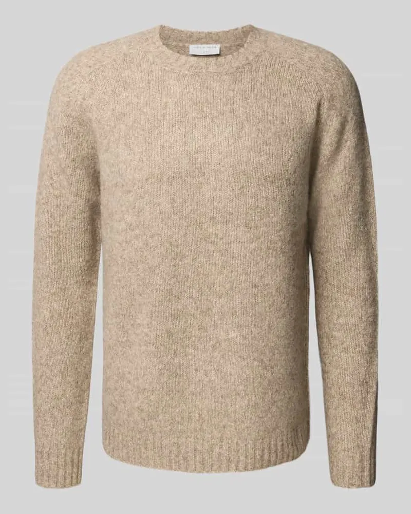 Tiger of Sweden Strickpullover mit gerippten Abschlüssen Modell 'Adryan Sand