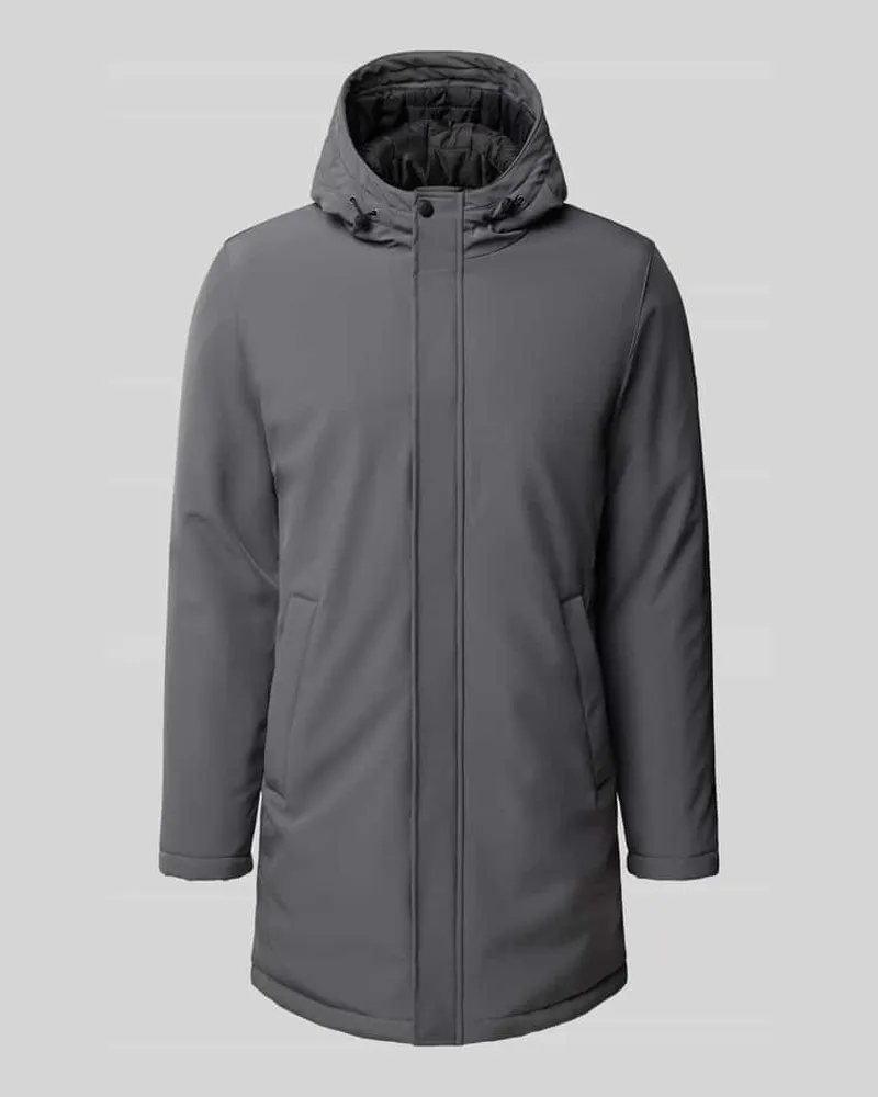 Matinique Jacke mit Eingrifftaschen Modell 'Madeston Graphit