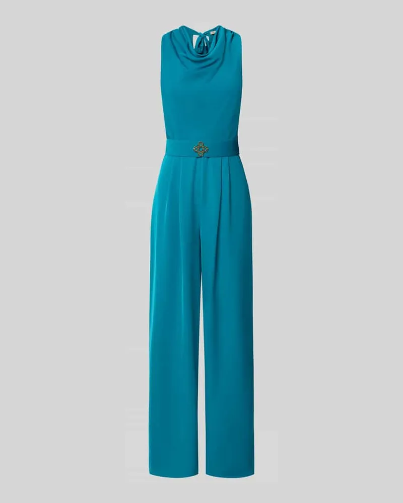 Rinascimento Jumpsuit mit Neckholder Petrol