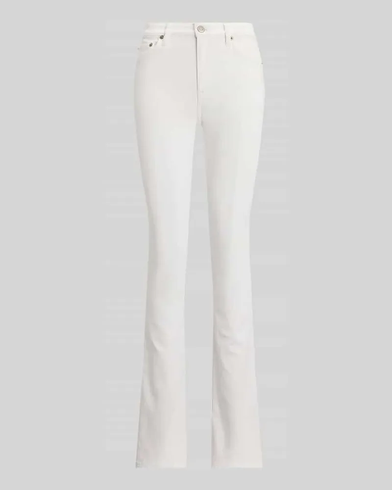 Ralph Lauren Slim Fit Bootcut Jeans aus Baumwoll-Mix Weiss