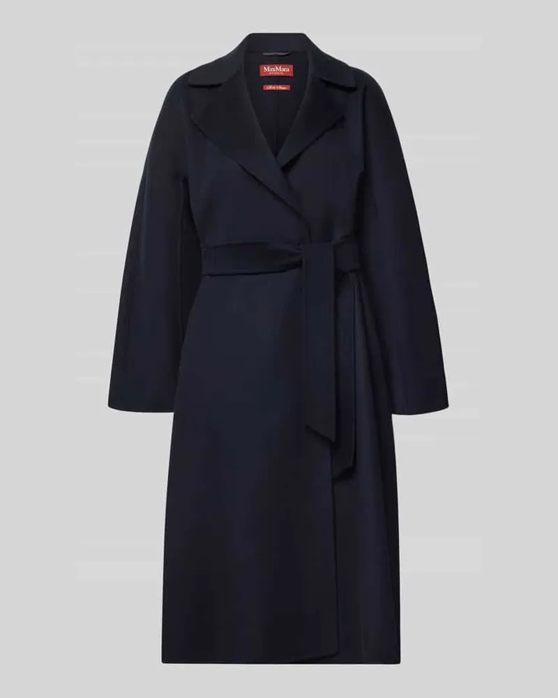 Max Mara Regular Fit Wollmantel mit Kaschmir-Anteil Modell 'CLES Dunkelblau