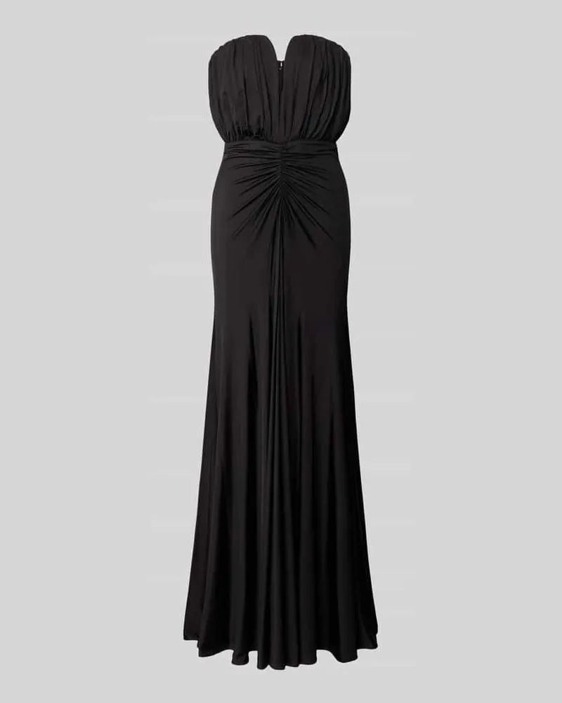 Self-Portrait Abendkleid mit geraffter Frontpartie Black