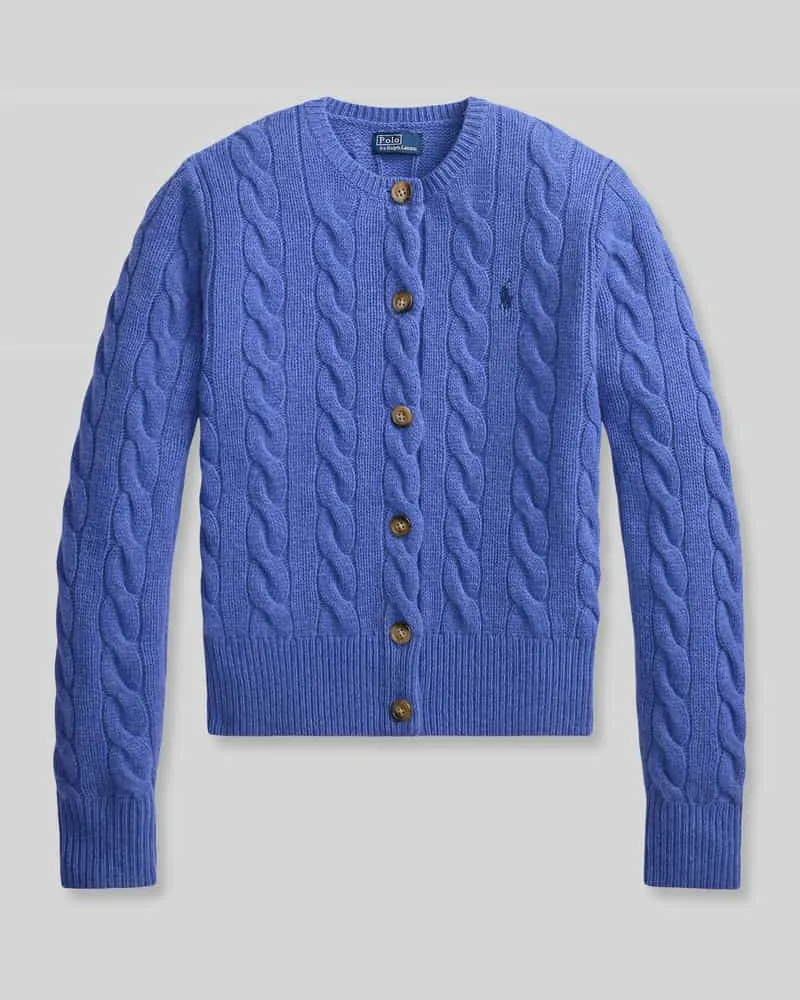 Ralph Lauren Regular Fit Strickjacke aus Wolle mit Kaschmir-Anteil Royal