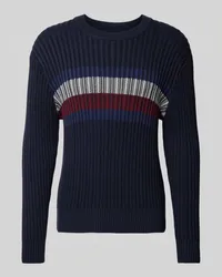 Tommy Hilfiger Strickpullover mit gerippten Abschlüssen Marine