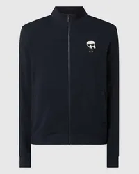 Karl Lagerfeld Sweatjacke mit Reißverschlusstaschen Dunkelblau