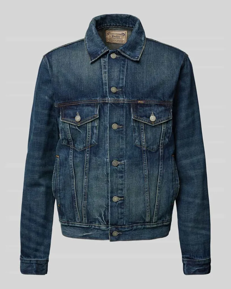 Ralph Lauren Trucker Jacket mit Leistentaschen Jeansblau
