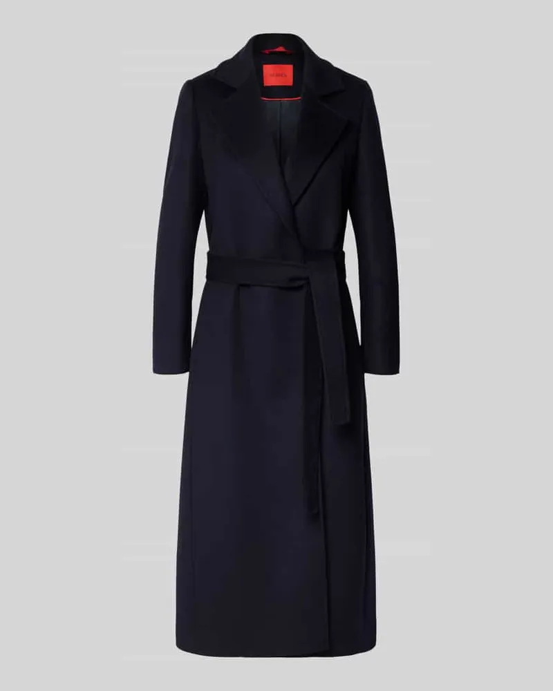 MAX&Co. Regular Fit Mantel aus reiner Schurwolle Modell 'LONGRUN Marine