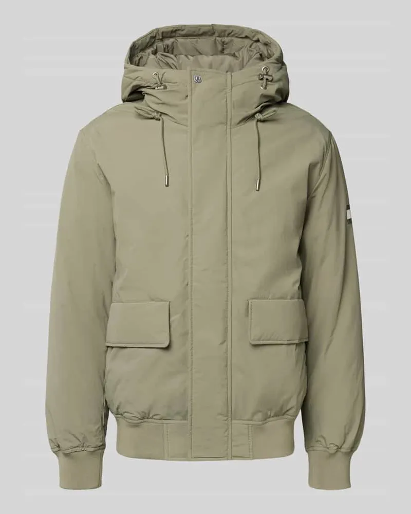 Tommy Hilfiger Regular Fit Bomberjacke mit Kapuze Oliv
