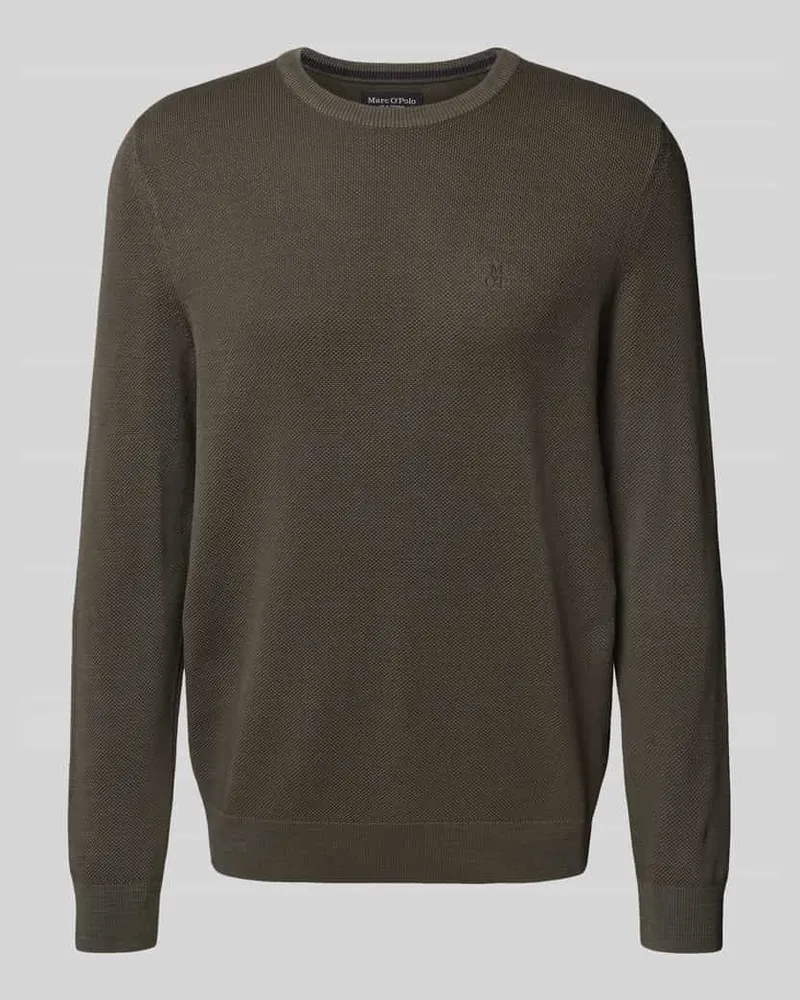 Marc O'Polo Regular Fit Strickpullover aus reiner Baumwolle Khaki