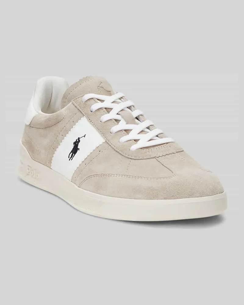 Ralph Lauren Low Top Sneaker aus Veloursleder Beige
