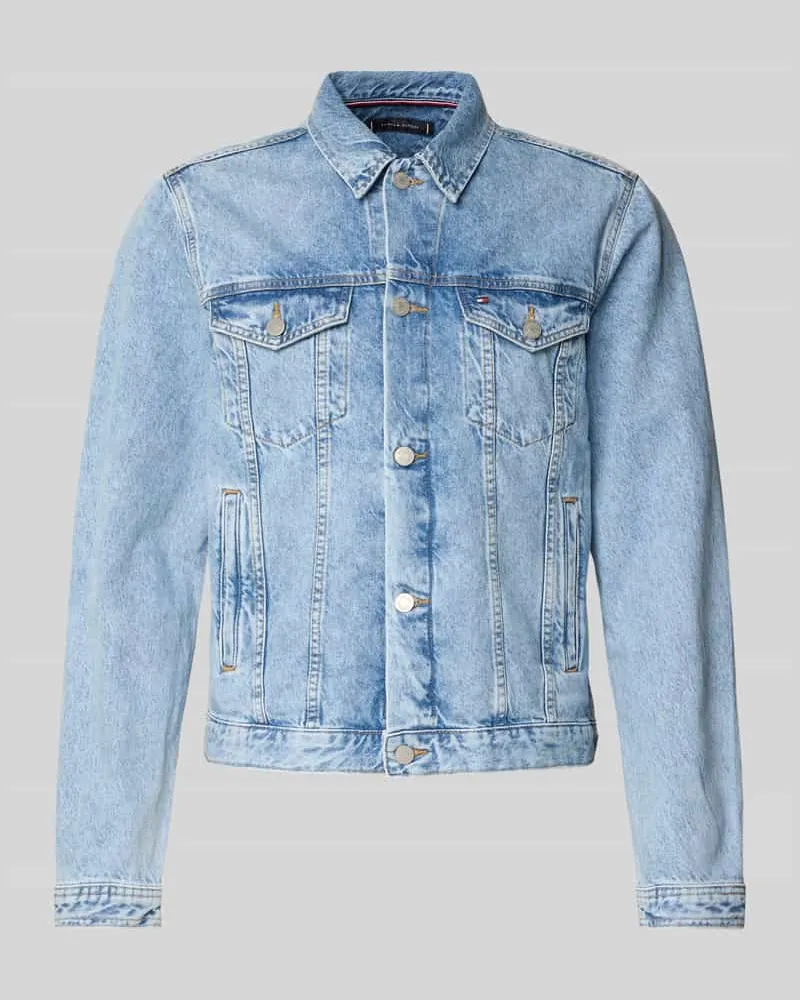 Tommy Hilfiger Regular Fit Jeansjacke aus reiner Baumwolle Jeansblau