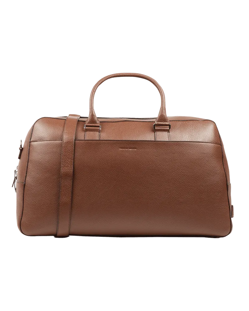 Tiger of Sweden Weekender aus Leder Modell 'Brome Cognac