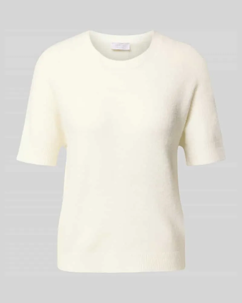 Rich&Royal Strickshirt mit Rundhalsausschnitt und 1/2-Arm Offwhite