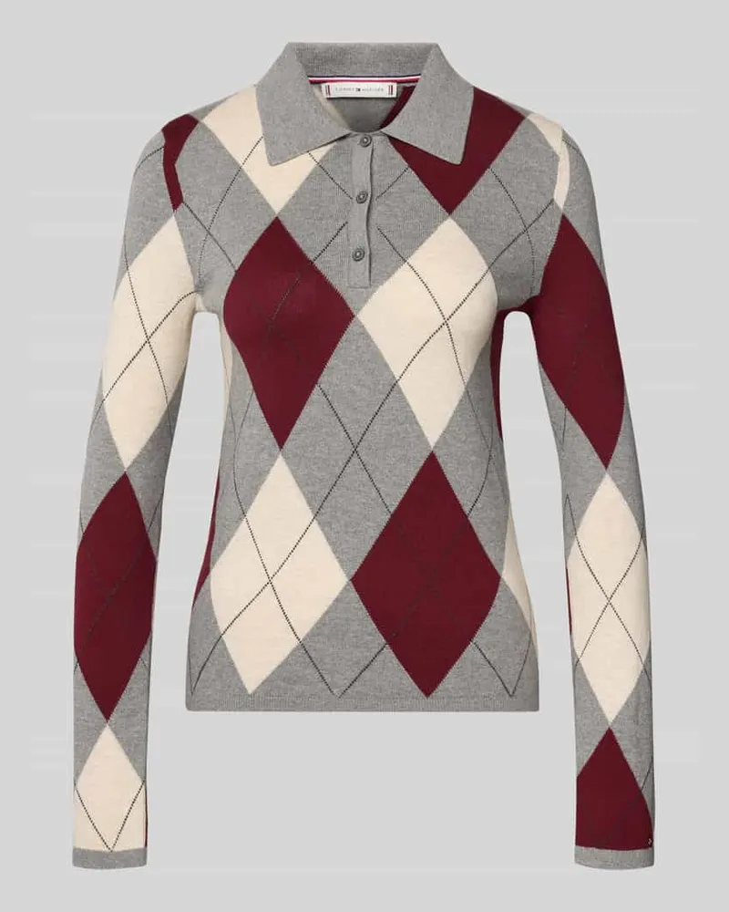 Tommy Hilfiger Slim Fit Pullover aus reiner Baumwolle Mittelgrau