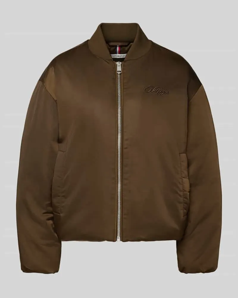 Tommy Hilfiger Regular Fit Bomberjacke mit Tunnelzug am Rumpfabschluss Bordeaux