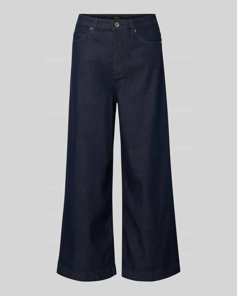S.Oliver Wide Leg Jeans aus Viskose-Baumwoll-Mix Modell 'SURI Jeansblau