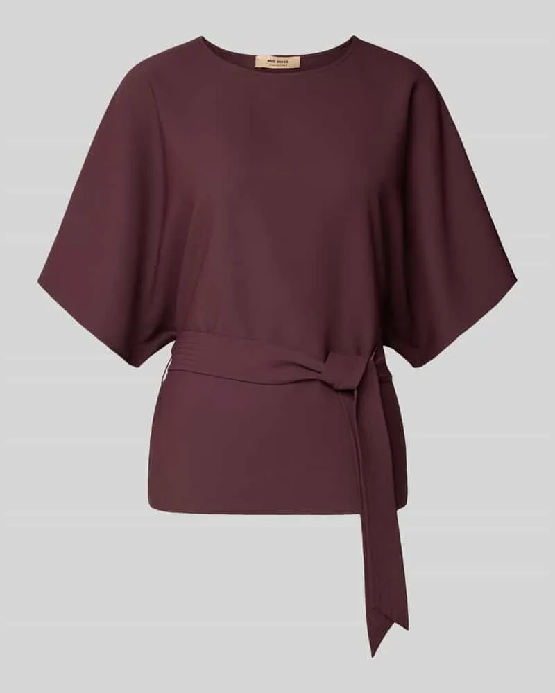 Mos Mosh Blusenshirt mit Bindegürtel Modell 'Rikala Miley Bordeaux