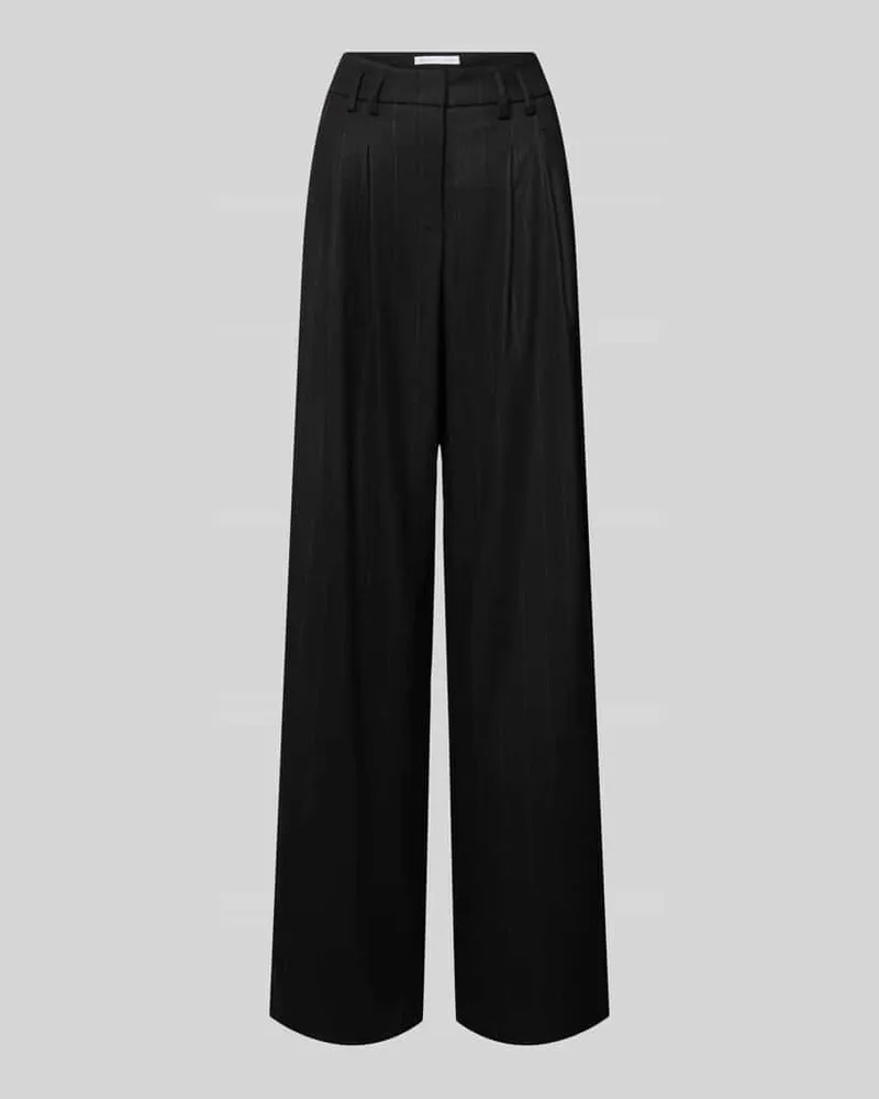 RAFFAELLO ROSSI  Regular Fit Weite Hose mit Viskose-Woll-Anteil Modell 'MAYLA Black