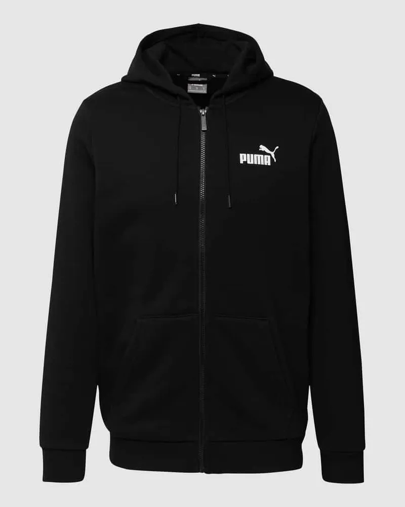 Puma Sweatjacke mit Label-Print Modell 'Small Logo Black