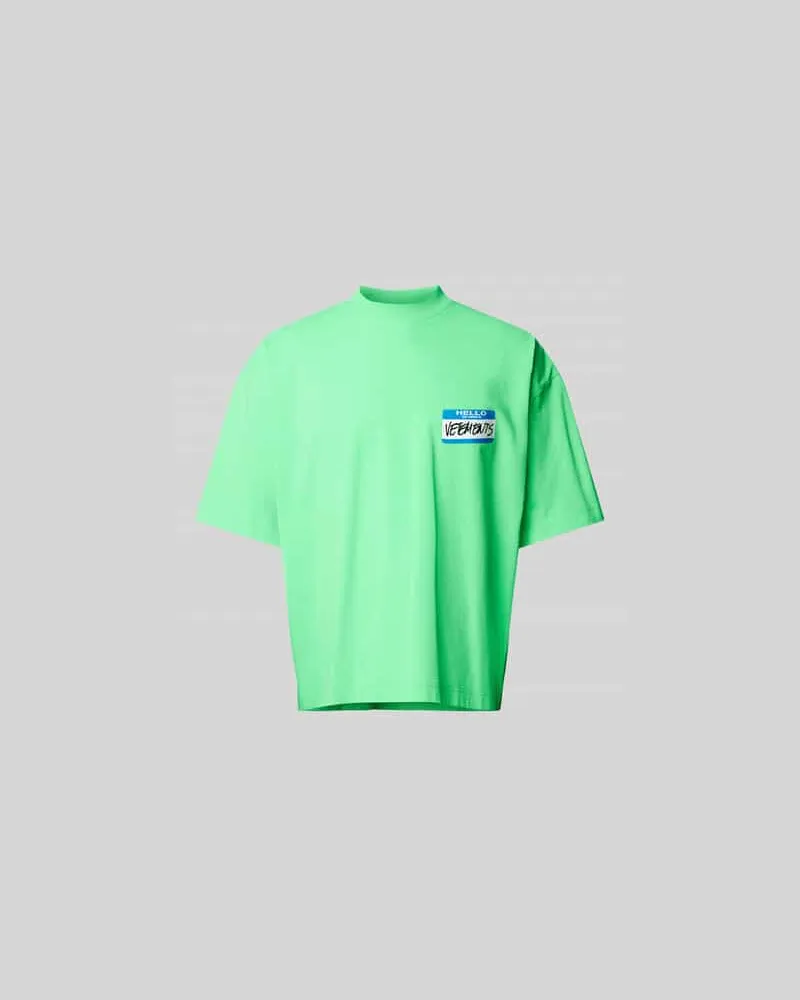 VETEMENTS Loose Fit T-Shirt aus reiner Baumwolle Neon
