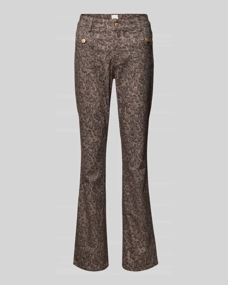 Brax Flared Stoffhose mit Gesäßtaschen Modell 'SHAKIRA Dunkelbraun