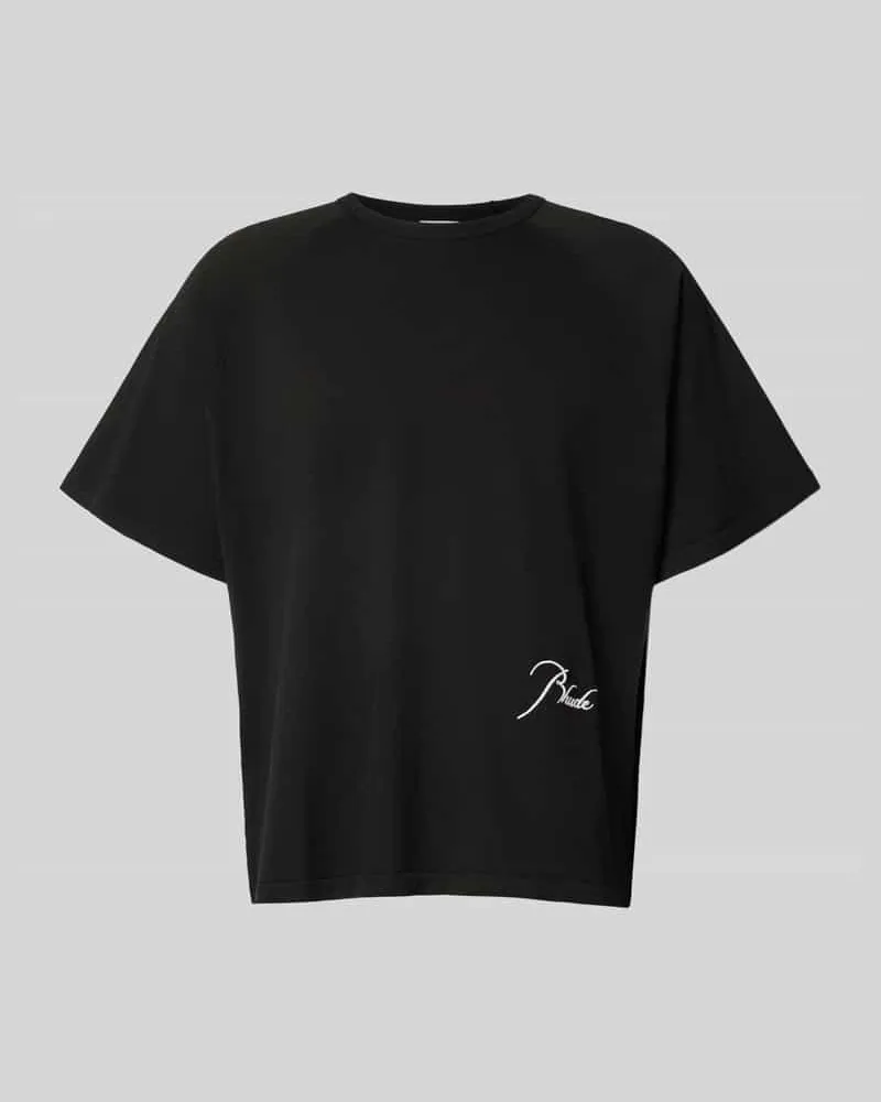 RHUDE Relaxed Fit T-Shirt aus reiner Baumwolle Black