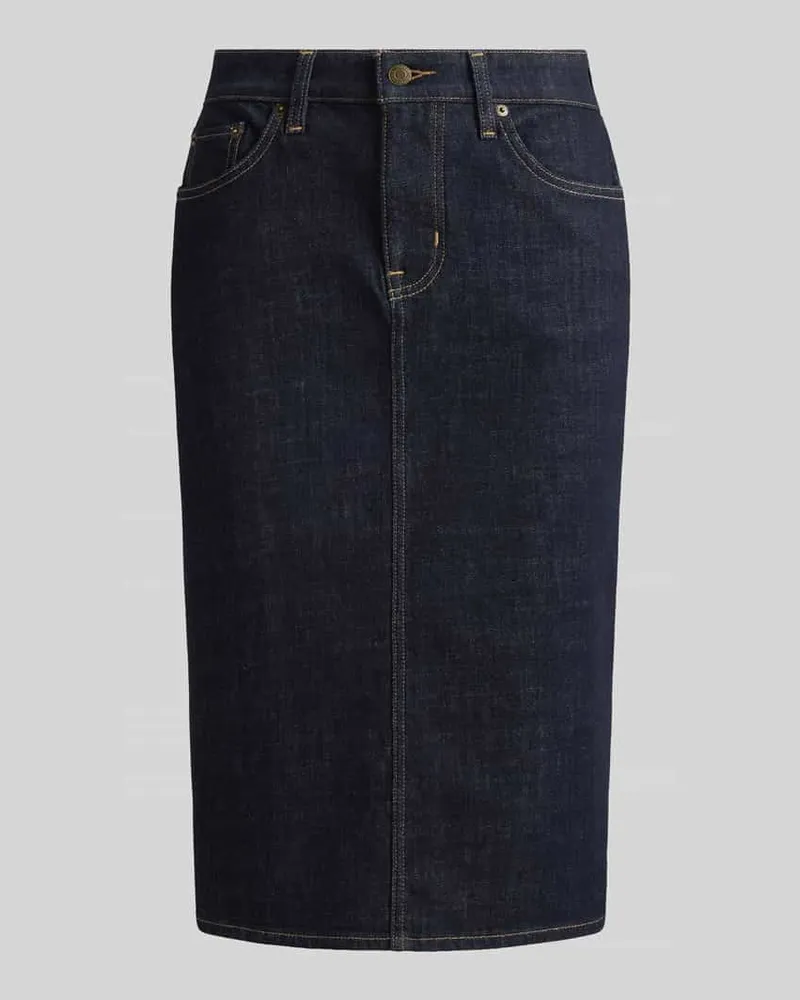 Ralph Lauren Tapered Fit Jeansrock aus Baumwoll-Mix Jeansblau