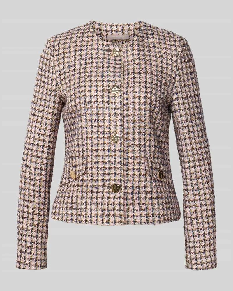 Christian Berg Blazer in Bouclé-Optik Altrosa