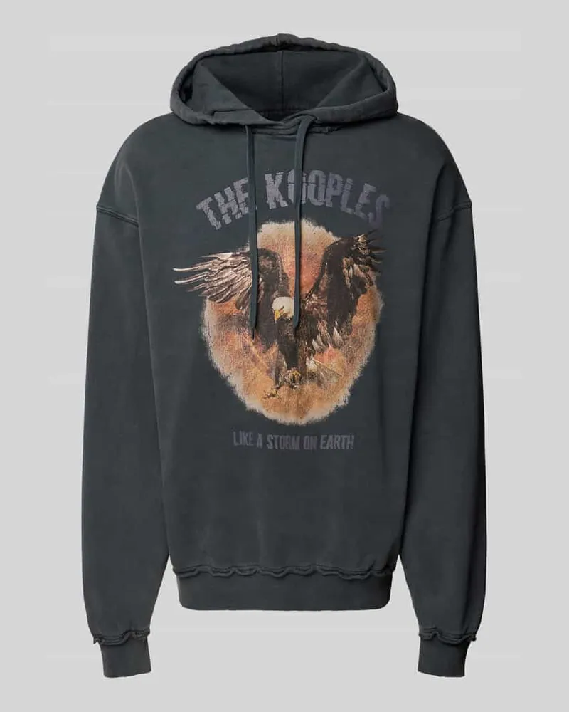 The Kooples Hoodie mit Label-Print Black