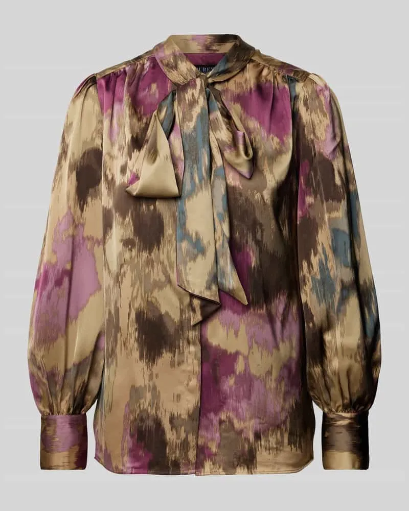 Ralph Lauren Regular Fit schluppenbluse mit Schleifen-Detail Modell 'KLARYCE Sand