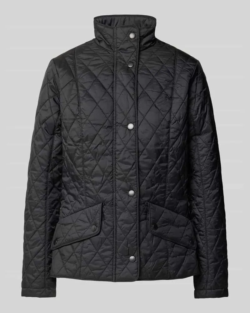 Barbour Steppjacke mit Stehkragen Modell 'Flyweight Cavalry Black