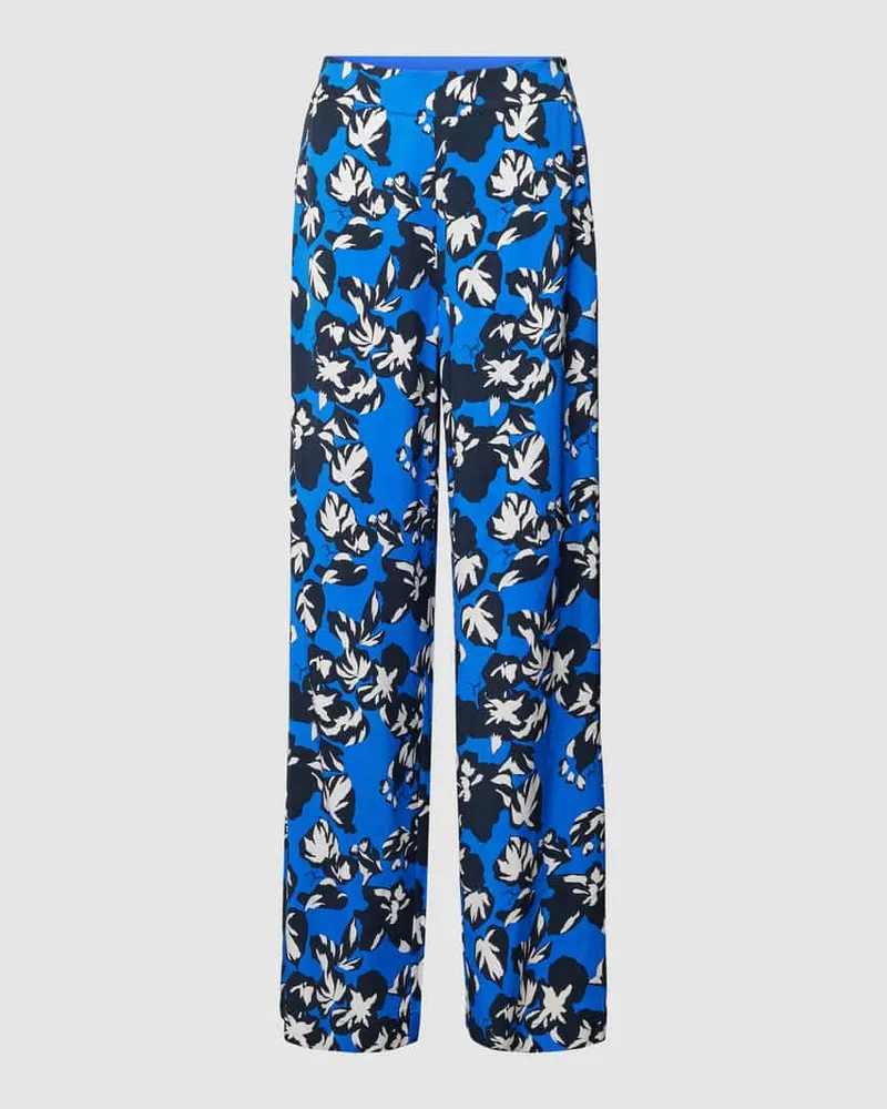 JOOP! Regular Fit Stoffhose mit floralem Allover-Print Royal