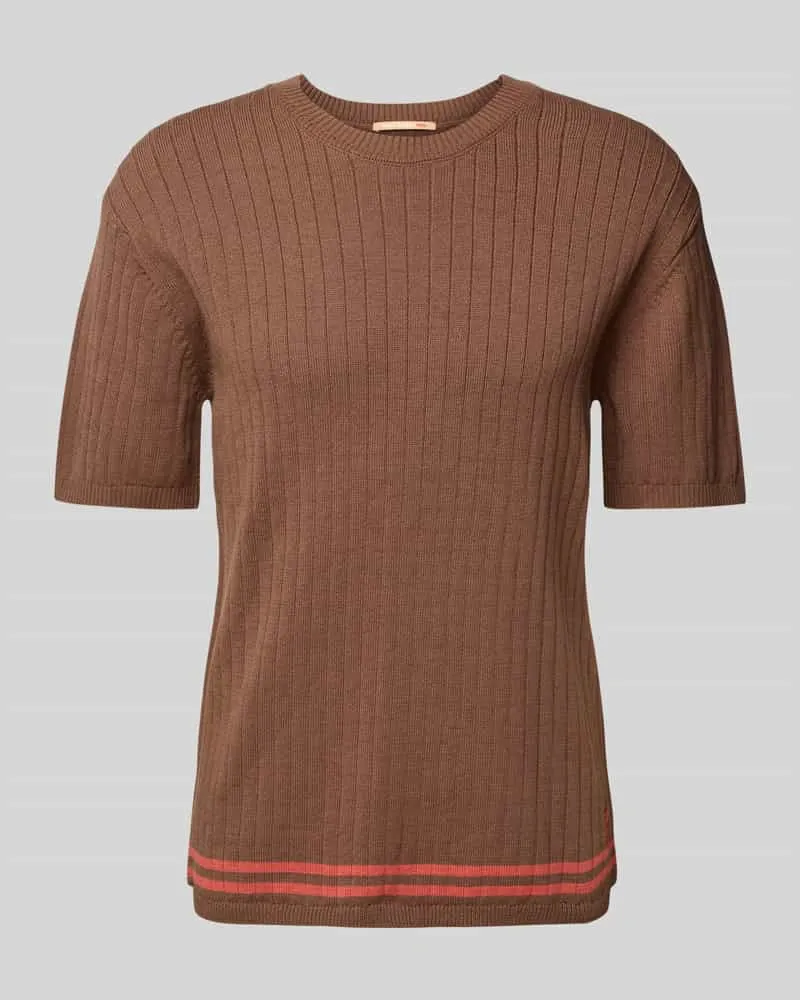 Scotch&Soda Strickshirt mit Rundhalsausschnitt Schoko