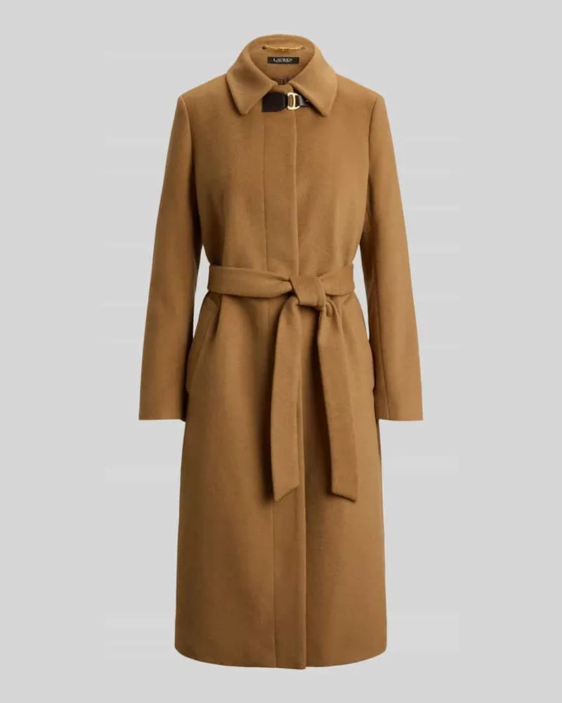 Ralph Lauren Regular Fit Mantel aus Woll-Mix mit Kaschmir-Anteil Camel