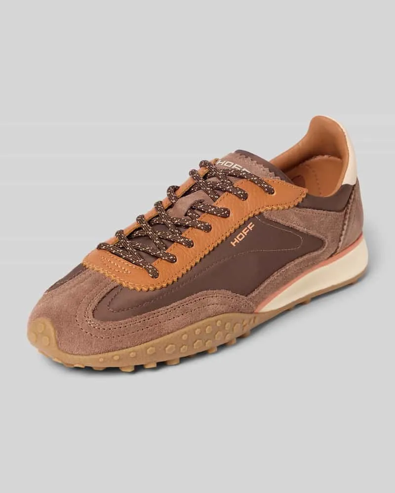 HOFF Sneaker aus Leder-Textil-Mix Modell 'BRIDGE MKII Dunkelbraun