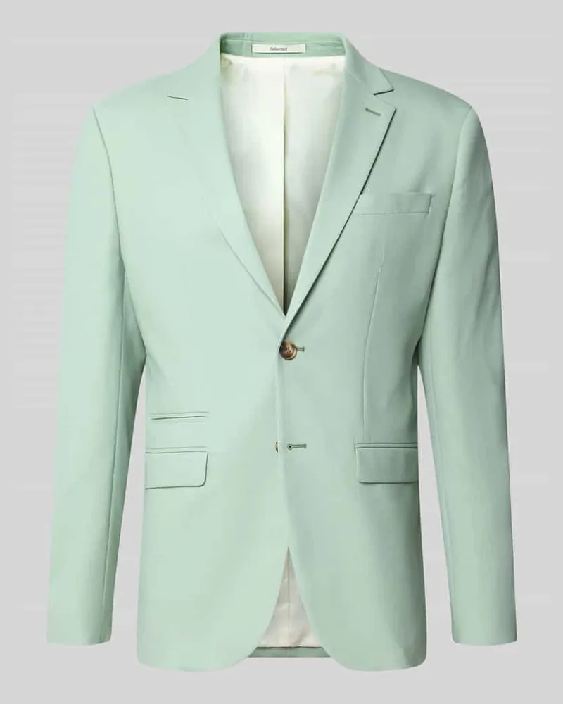 Selected Sakko aus Baumwoll-Mix Aqua