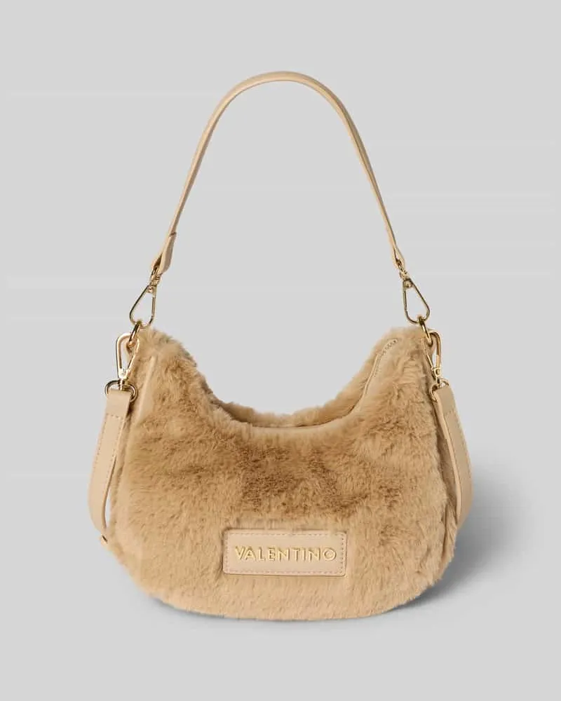 Valentino Bags Handtasche aus Kunstfell Sand