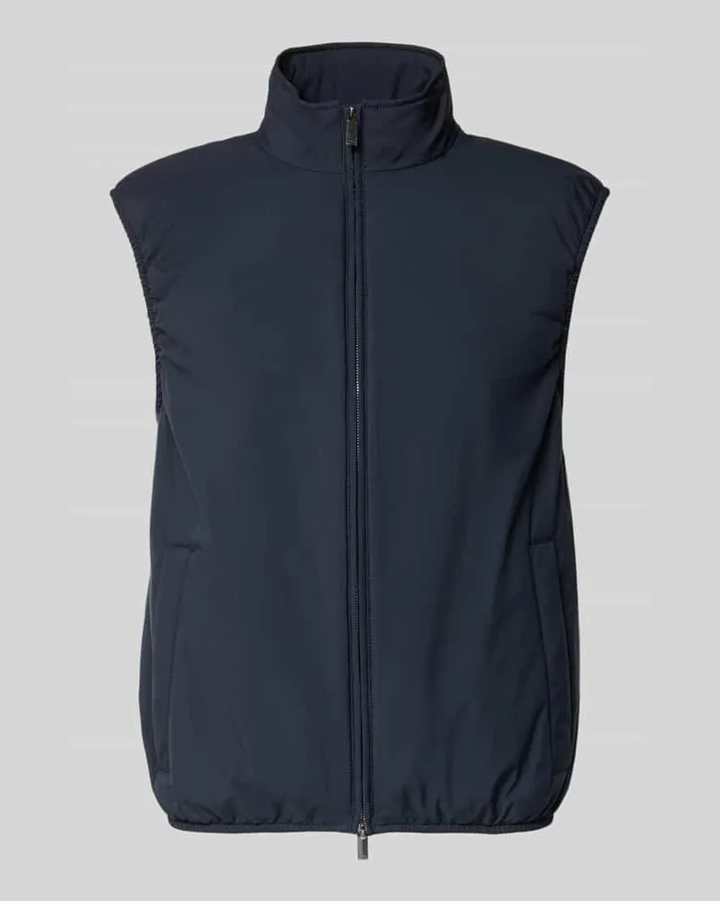 HUGO BOSS Slim Fit Weste im Blouson-Stil Modell 'HANRY-VEST Marine