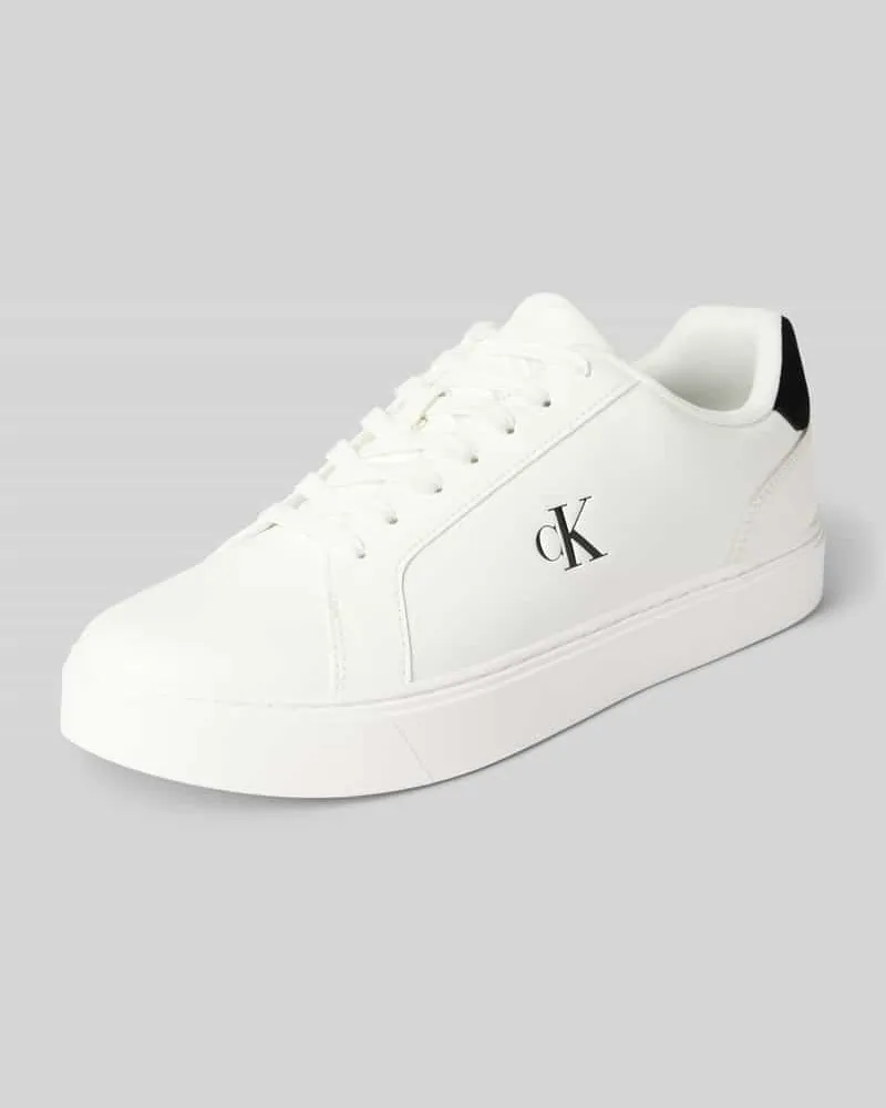 Calvin Klein Sneaker mit Label-Detail Weiss