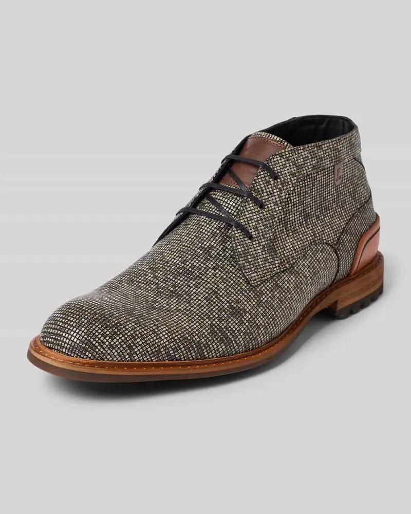 Floris van Bommel Schnürschuhe aus echtem Leder Modell 'Crepi Beige
